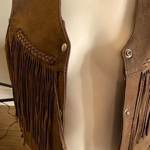 Cow girl fringed leather vest SOLD